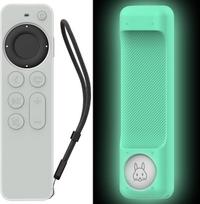 "AhaStyle" dėklas "Apple TV 4K HD" "Siri" nuotolinio valdymo pulteliui 3 kartos (2022) / "Apple TV Siri" nuotolinio valdymo pulteliui 2 kartos (2021) [įmontuotas "AirTag" laikiklis] Įbrėžimų, smūgių absorbcija, visiška prieiga prie visų funkcijų