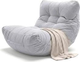 "Aiire XXL Bean Bag Outdoor Modern" - milžiniškas pupų maišas su užpildu sodui ir baseinui - šiurkšti grindų pagalvėlė - grindų kėdė - žaidimų pupų maišai vaikams ir suaugusiesiems šviesiai pilka