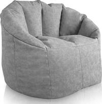 "Aiire" prabangus "Bean Bag" sofa suaugusiems - "Relaxo Bean Bag" kėdės dizainas su užpildymu "Cuddly Corner" - modernus "Bean Bag" kėdė mergaitėms ir vaikams, pagaminta iš dirbtinės odos pilkos spalvos
