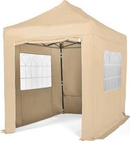"All Seasons Gazebos" 3 x 2 m visiškai vandeniui atspari sulankstoma pavėsinė su 4 aukštos kokybės šoninėmis plokštėmis, smėlio spalvos