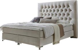 "Atlantic Home Collection Ronja Box Spring" lova su itin dideliu viešbučio išvaizdos galvūgaliu, 180 x 200 cm, su užvalkalu (H2 kietumo), kreminė