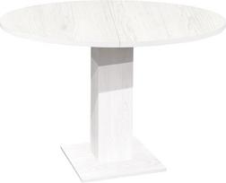 "Aurelio Tap/Rund_90" valgomojo stalas Apvalus virtuvės stalas Piano White Nb. Išplečiamas 90 cm skersmens
