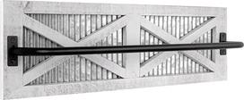 "Autumn Alley Farmhouse Rustic Towel Rack" - medinis rankšluosčių laikiklis - "Farmhouse Towel Rack" rankšluosčių laikiklis, skirtas kaimiškam vonios kambariui ir kaimiškos virtuvės dekorui - 24 colių sieninis kaimiškas baltas