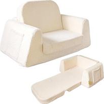 "BanaSuper" vaikiška sulankstoma sofa, vaikiška sulankstoma sofa "2-in-1" su miego funkcija, žaidimų sofa vaikų kambariui ir kelionėms, EN71 išbandytas vaikiškas fotelis, dovana berniukams mergaitėms (smėlio spalvos)