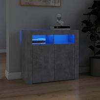 "BaraSh" stalviršis su LED apšvietimu Betoninė pilka 80 x 35 x 75 cm stalviršis Svetainės prieškambario spintelė Baldų spintelė Stalviršis