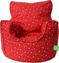 "Bean Lazy Bean Bag" medvilninis medvilninis raudonasis žvaigždžių krepšys mažiems vaikams