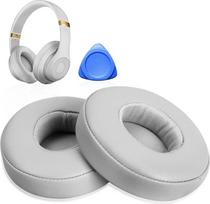 "Beats Solo 2" ir "Solo 3" belaidžių ausinių "Beats Solo 2" ir "Solo 3" ausinių pagalvėlės su minkštos baltyminės PU odos atminties putomis (1 pora pilkos spalvos)