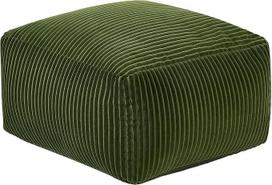 "Beliani Skandi Mukki Pouf Taburetė Laidas Žalia 50 x 50 cm Kvadratinis modernus