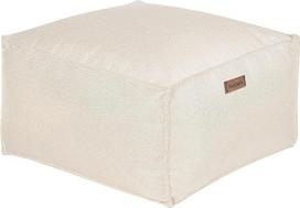"Beliani Skandi Mukki Pouf" taburetė 50 x 50 cm Kvadratinė lininė kreminė balta