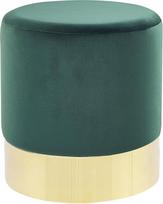 "Beliani Sophia" Sophia Round Cushion Pouf Velvet Green Ottoman Seat Pouf Modern Baroque