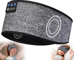 "Bluetooth" miego ausinės, miego ausinės, miego juosta, miego kaukė, sportinės ausinės, muzikinė miego ausinė sporto treniruotėms, bėgimui, jogai, kelionėms, pilka