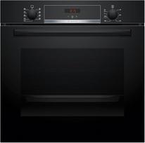 "Bosch" HBA514BB3 4 serijos įmontuojama orkaitė 60 x 60 cm LED ekranas Valdymas Hidrolizinis valymas 3D karštas oras tolygiam kepimui 3 lygiais Greitas kaitinimas Juoda