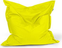 "BuBiBag Bean Bag" stačiakampio formos grindų pagalvėlė 180 x 145 cm, 32 skirtingų spalvų, skirta naudoti patalpose ir lauke, geltona