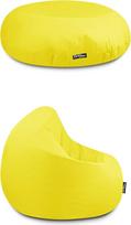 "BuBiBag Beanbag" sėdynės pagalvėlė vaikams ir suaugusiesiems, 32 spalvų ir 3 dydžių grindų pagalvėlė, "Bean Bag", skirtas patalpoms lauke, vandens ir purvo nepraleidžianti medžiaga (geltona - suaugusiems XXL)