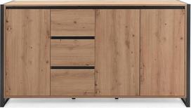 "Calicosy FINORI" stalviršis "Denver Oak Craftsman Anthracite Industrial Look 160 x 88 cm