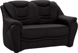 "Cavadore Bansa" 2 vietų sofa su spyruokline šerdimi / Odinė minkštasuolė / 148 x 94 x 95 / Tikra oda, juoda