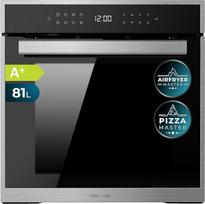 "Cecotec Bolero Hexa P506000 Edge A+ Pyrolysis" įmontuojama orkaitė 60 cm 3400 W 81 L talpa 11 funkcijų su "Airfryer Master", "Pizza Master", 3D kepimu, garų pagrindu X2, pirolize