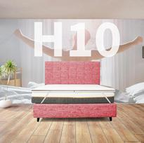 "Comfy Line" standus antčiužinis dvigulėms lovoms, 160 x 190 cm, labai aukštas ortopedinis antčiužinis, taip pat skirtas itin dideliam svoriui 10 cm | antčiužinis nuimamas hipoalerginis su elastinėmis juostomis tvirtinimui - Modelis