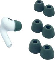 "Comply" putų ausų kištukai "Apple AirPods Pro" 1 ir 2 kartos ausinėms, dideli, pušies žalumo, 3 poros - itin patogūs, nesudėtingai priglundantys atminties putų keičiamieji antgaliai