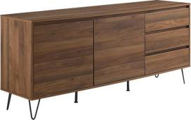 "Crosley" baldai "Teagan Record Storage Sideboard", rudas ąžuolas