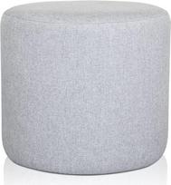 "Deshome Pouf" taburetė Kojų atrama Apvalus skersmuo 50 cm Vandeniui atsparus audinys: Šiuolaikinio dizaino pufas sofai Svetainė Miegamasis Pufas taburetė Pufas Venere Grey