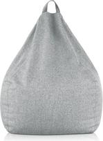 "Deshome" - "Bean Bag" kėdė 85 x 85 x 90 cm su nuimamu užpildu, skirta naudoti patalpose ir lauke: Medžiaginis pufas, atsparus vandeniui, rankų darbo, pagamintas Italijoje - Light Pouf Powder Grey