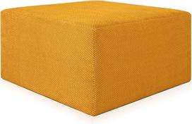 "Deshome" - "Pouf Footrest Sofa" audinys Vandeniui atsparus aksomo efektas: Šiuolaikinio dizaino sofa Gyvenamasis kambarys Miegamasis Pouffe Footrest Pouffe Gyvenamasis kambarys Demeter (83 x 83 x 44 cm, ochros geltonos spalvos)