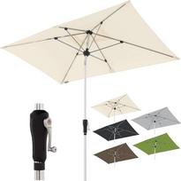 "Doppler SL-AZ" aliuminio skėtis 220 x 140 cm stačiakampio formos skėtis su rankena Modernaus dizaino Stipri apsauga nuo UV spindulių 220 x 140 cm, baltos spalvos