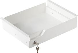 "EasyVibe" stalčius po stalu su užraktu 42 cm (ilgis) x 30 cm (plotis) x 9 cm (aukštis) baltas