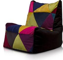 "Ecopuf Patchwork Solid Bean Bag" - patogus kambarinis pupų maišas su EPS karoliukų užpildu - puikiai tinka atsipalaiduoti ir skaityti svetainėje, miegamajame ir vaikų kambaryje