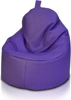 "Ecopuf Yoko Bean Bag" lauko ir vidaus dirbtinės odos pupelių maišas su užtrauktuku nuo praradimo