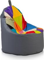 "Ecopuf Yoko Patchwork Design Bean Bag" dirbtinės odos maišelis, skirtas naudoti patalpose ir lauke Bean Bag kėdė su rankena Atsipalaiduoti kėdė 70 x 75 cm