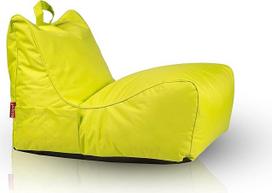 "Ecopuf" - "Pouf Armchair Outdoor Chaise Longue" - "Bean Bag" su laikymo skyriumi ir rankena - tvirtas audinio krepšys - poilsio kėdė - namų dekoras - žalia Nc1