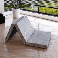 "EGO Home" sulankstomas čiužinys 75 x 195 cm, 3 dalių sulankstomas čiužinys H3 kietumo lygio, aukštas 10 cm, gelinių putų sulankstomas čiužinys 195 x 75 cm kelionėms, stovyklavimui, lauke, ant grindų, svečių lovai, sertifikuotas "Oeko-Tex