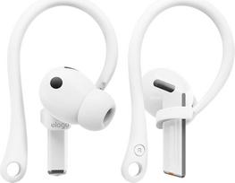 "elago EarHooks" ausų kabliukai, suderinami su "Samsung Galaxy Buds 3" ir "Galaxy Buds 3 Pro", ausinių priedai, neslystantys, ergonomiško dizaino, patogiai priglunda (balti)