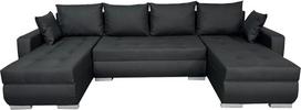 "Etna" kampinė U formos sofa juodos spalvos
