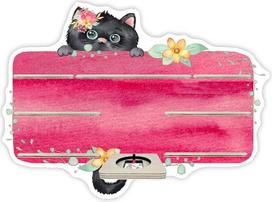 "Farbklecks-Collection" Muzikinės dėžutės lentyna "Cat Banner 1" - tinka "Toniebox" - lentyna su vieta dėžutei ir 35-40 figūrėlių