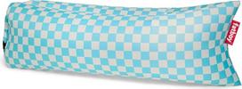 "Fatboy Lamzac 3.0" pripučiama sofa, pripučiama sofa, nereikia oro pompos, patalpų ir lauko oro sofa, vandens ir purvo nepraleidžianti mini sofa, pagaminta iš poliesterio, 200 x 90 x 50 cm, lazūrinės baltos spalvos languotas audinys