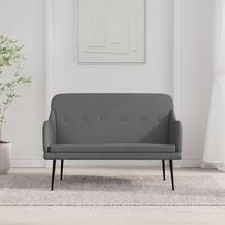 "Festnight" Virtuvės arba valgomojo suolas su porankiais Valgomojo suolas Minkštas suolas su atlošu Virtuvės suolas Virtuvės sofa Audinys Tamsiai pilka 110 x 76 x 80 cm