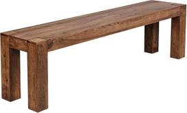 "FineBuy" valgomojo kambario suoliukas iš medžio masyvo Sheesham Wood Bench Natūralus produktas Virtuvės suoliukas kaimo namų stiliumi Pasirinkti dydžiai