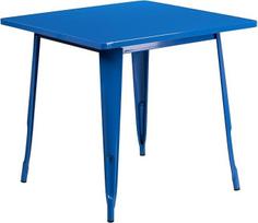 "Flash Furniture Felix" 80 cm kvadratinis vidaus lauko sodo stalas - mėlynas