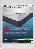 "Fly 2.0" elastinis čiužinio viršutinis sluoksnis "Terry Jacquard" su kampais - dvivietė lova 2 vienvietėms lovoms
