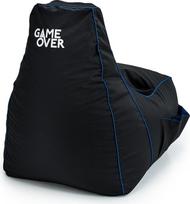 "Game Over Twilight Princess" vaizdo žaidimų krepšys "Bean Bag", skirtas uždarai svetainei, šoninės kišenės valdikliui, ausinių laikikliui, ergonomiškas dizainas įsitraukusiam žaidėjui (Cerulean Blitz)