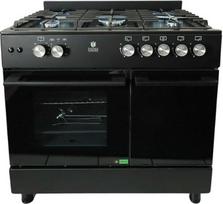 "Gasline" GAG90GPXFL-B Juoda dujinė viryklė su butelių spinta Konvekcinė vištienos kepsninė 71 litrų talpos Wok 4,8 kW 90 cm Propanas 50Mbar