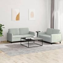 "Gecheer" 2 dalių sofos komplektas Sofos sofos komplektas Minkšta svetainės sofa Sofos sofos komplektas Sėdynės baldai Svetainės sofa Minkšti baldai Kėdė Kėdė Dizainas Sofa Sodo sofa Šviesiai pilkas aksomas 139