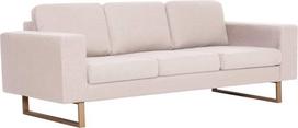 "Gecheer" 3 vietų sofa Minkšta sofa-lova 200 x 82 x 75 cm su atlošo ir sėdynės pagalvėlėmis, TV sofa Poilsio sofa, TV sofa, poilsio kėdė, medinis rėmas ir medžiaginis paminkštinimas