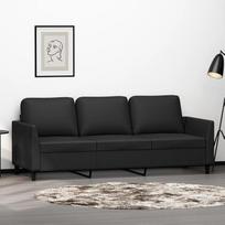 "Gecheer" 3-vietė sofa-lova Svečių sofa-lova Sofa lova Svetainė / namai / biuras Juoda 180 cm dirbtinė oda
