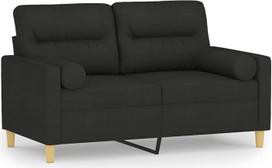 "Gecheer" dvivietė sofa su dekoratyvine pagalvėle, minkšta sofa, medžiaginė sofa, svetainės sofa, dizaino sofa, svetainės sofa, sofa lova, sofa lova, metalinis rėmas, sėdimieji baldai, dvivietė, 138 x 77 x 80