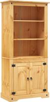 "Gecheer" vitrina Knygų spinta Prieškambario spinta Bufetinė spinta Dokumentų spinta Kolekcionieriaus vitrina Stovinti vitrina 80 x 40 x 170 cm (D x Š x V) su 3 lentynomis ir 1 spintelės skyriumi su 2 lentynomis Ruda spalva