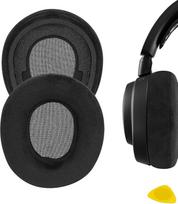 "Geekria Comfort Velour" pakaitiniai ausų įdėklai "SteelSeries Arctis Nova Pro" belaidžių ausinių remonto dalims (juodi)